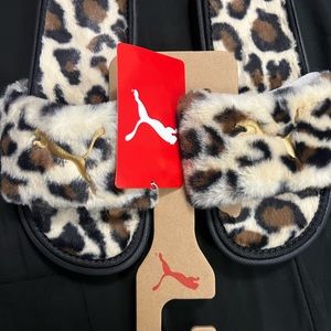 Puma Faux Fur Slide Sandal